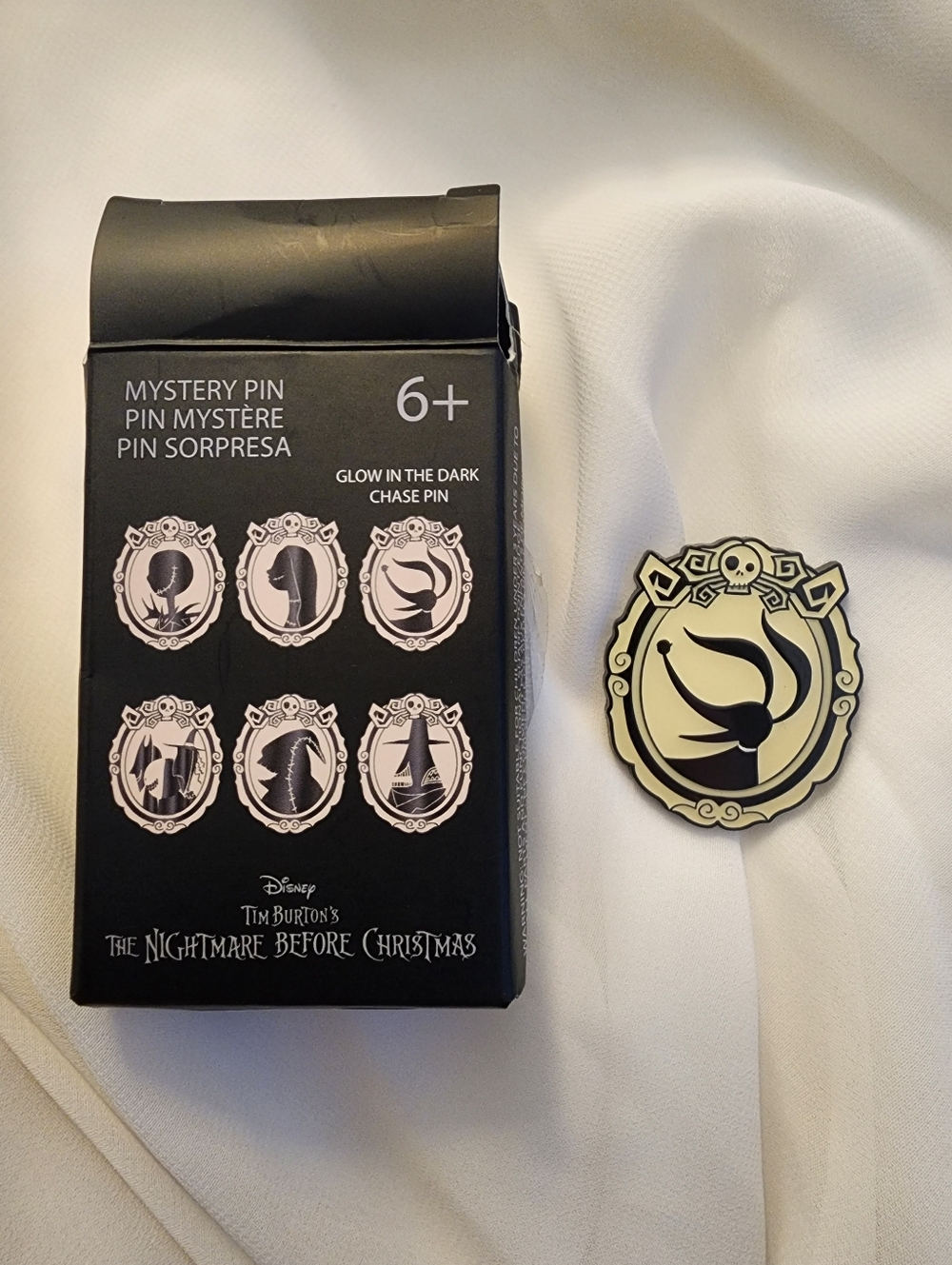 Loungefly Disney Nightmare Before Christmas Zero Chase Glow Mystery Pin BoxLunch